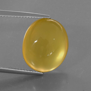 8.99캐럿 천연 옐로우 파이어 오팔, 투명한, 15.8×13.3 mm, 투명/반투명