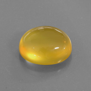 8.99캐럿 천연 옐로우 파이어 오팔, 투명한, 15.8×13.3 mm, 투명/반투명