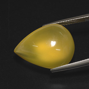 15.76캐럿 천연 옐로우 파이어 오팔, 투명한, 20.6×15.5 mm, 투명/반투명