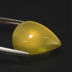 15.76캐럿 천연 옐로우 파이어 오팔, 투명한, 20.6×15.5 mm, 투명/반투명