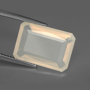5.53캐럿 천연 옐로우 화이트 파이어 오팔, 투명한, 15.5×10.8 mm, 투명/반투명