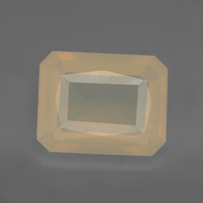 4.72캐럿 천연 화이트 오렌지 파이어 오팔, 투명한, 13.2×10.3 mm, 투명/반투명