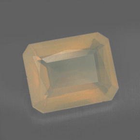 4.72캐럿 천연 화이트 오렌지 파이어 오팔, 투명한, 13.2×10.3 mm, 투명/반투명