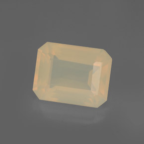 2.88캐럿 천연 화이트 오렌지 파이어 오팔, 투명한, 10.5×8.2 mm, 투명/반투명