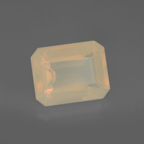 2.88캐럿 천연 화이트 오렌지 파이어 오팔, 투명한, 10.5×8.2 mm, 투명/반투명