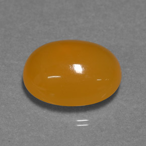 3.93캐럿 천연 옐로우 오렌지 파이어 오팔, 타원형 컷, 12.7×10 mm, 투명한