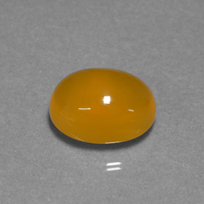 4.76캐럿 천연 옐로우 오렌지 파이어 오팔, 타원형 컷, 12.6×10.1 mm, 투명한