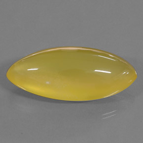 76.10캐럿 천연 옐로우 파이어 오팔, 마퀴즈, 46.4×21.4 mm, 투명한