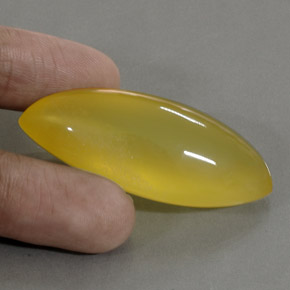 76.10캐럿 천연 옐로우 파이어 오팔, 마퀴즈, 46.4×21.4 mm, 투명한