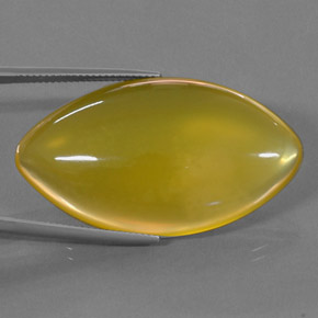 41.15캐럿 천연 옐로우 파이어 오팔, 마퀴즈, 41.1×24.6 mm, 투명한