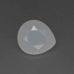 2.81캐럿 천연 화이트 파이어 오팔, 배 모양, 11.4×10.2 mm, 투명한