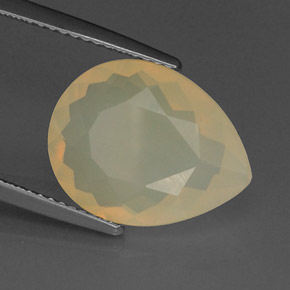 4.68캐럿 천연 화이트 오렌지 파이어 오팔, 투명한, 15.6×12.2 mm, 투명/반투명