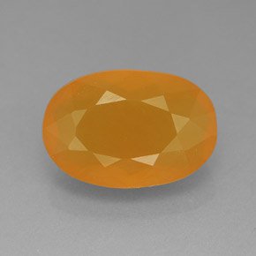 5.33캐럿 천연 옐로우 오렌지 파이어 오팔, 투명한, 14.9×10.2 mm, 투명/반투명