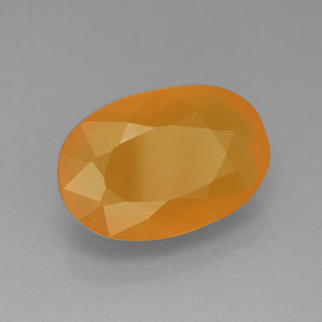 5.33캐럿 천연 옐로우 오렌지 파이어 오팔, 투명한, 14.9×10.2 mm, 투명/반투명
