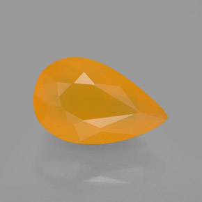 2.20캐럿 천연 옐로우 오렌지 파이어 오팔, 투명한, 11.9×7.5 mm, 투명/반투명
