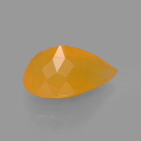 2.20캐럿 천연 옐로우 오렌지 파이어 오팔, 투명한, 11.9×7.5 mm, 투명/반투명