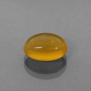 2.62캐럿 천연 옐로우 오렌지 파이어 오팔, 투명한, 10.7×7.7 mm, 투명/반투명
