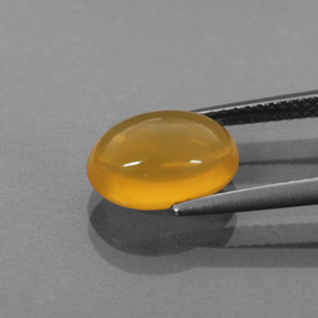 2.62캐럿 천연 옐로우 오렌지 파이어 오팔, 투명한, 10.7×7.7 mm, 투명/반투명