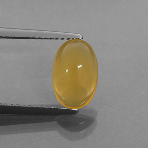 1.54캐럿 천연 옐로우 오렌지 파이어 오팔, 투명한, 10.2×6.7 mm, 투명/반투명