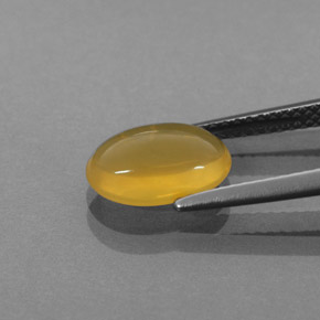 1.54캐럿 천연 옐로우 오렌지 파이어 오팔, 투명한, 10.2×6.7 mm, 투명/반투명