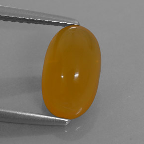 1.85캐럿 천연 옐로우 오렌지 파이어 오팔, 타원형 컷, 10.5×6.3 mm, 투명한