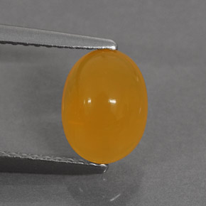 1.30캐럿 천연 오렌지 파이어 오팔, 타원형 컷, 8.7×6.5 mm, 투명한