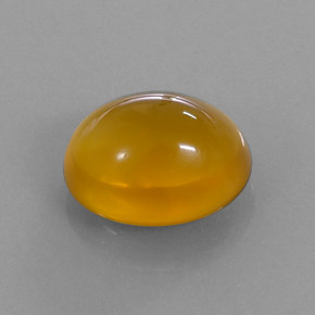 4.84캐럿 천연 옐로우 오렌지 파이어 오팔, 타원형 컷, 12.7×10.2 mm, 투명한