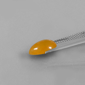 1.51캐럿 천연 옐로우 오렌지 파이어 오팔, 투명한, 투명/반투명