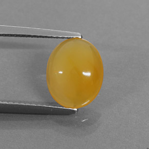1.86캐럿 천연 옐로우 오렌지 파이어 오팔, 타원형 컷, 10.8×8.8 mm, 투명한