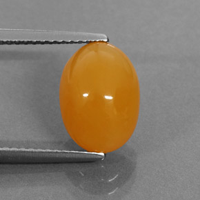 3.18캐럿 천연 옐로우 오렌지 파이어 오팔, 타원형 컷, 11.5×8.4 mm, 투명한