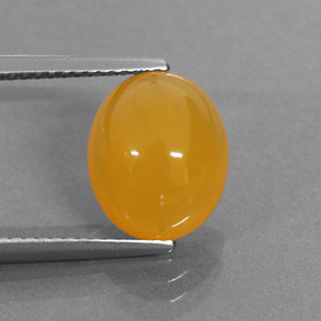 2.87캐럿 천연 옐로우 오렌지 파이어 오팔, 타원형 컷, 11.1×9.2 mm, 투명한