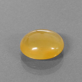 2.42캐럿 천연 옐로우 오렌지 파이어 오팔, 타원형 컷, 10.5×9.1 mm, 투명한