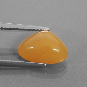 2.86캐럿 천연 옐로우 오렌지 파이어 오팔, 트릴리언, 12.8×8.6 mm, 투명한