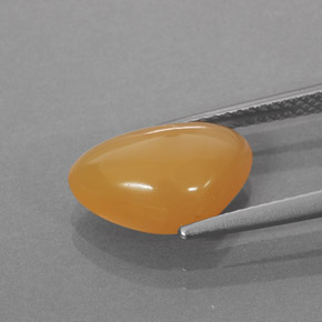 2.86캐럿 천연 옐로우 오렌지 파이어 오팔, 트릴리언, 12.8×8.6 mm, 투명한