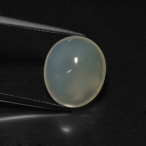 5.14캐럿 천연 옐로우 화이트 파이어 오팔, 투명한, 13.3×11.4 mm, 투명/반투명