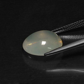 5.14캐럿 천연 옐로우 화이트 파이어 오팔, 투명한, 13.3×11.4 mm, 투명/반투명