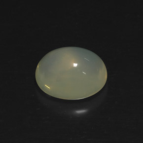 6.89캐럿 천연 화이트 옐로우 파이어 오팔, 투명한, 14×11.7 mm, 투명/반투명