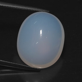 14.49캐럿 천연 푸르스름한 화이트 파이어 오팔, 투명한, 18.8×15.3 mm, 투명/반투명