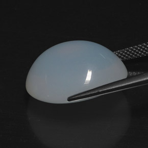 14.49캐럿 천연 푸르스름한 화이트 파이어 오팔, 투명한, 18.8×15.3 mm, 투명/반투명