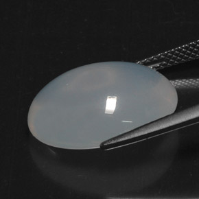 8.77캐럿 천연 푸르스름한 화이트 파이어 오팔, 투명한, 16.9×13 mm, 투명/반투명