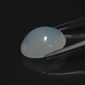 10.79캐럿 천연 푸르스름한 흰색 파이어 오팔, 투명한, 투명/반투명