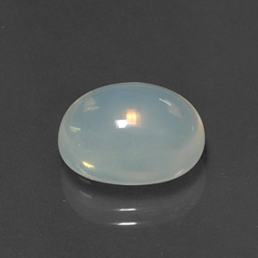 5.60캐럿 천연 화이트 파이어 오팔, 타원형 컷, 13.7×10.5 mm, 투명한