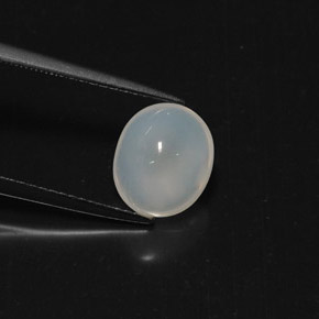 2.24캐럿 천연 푸르스름한 화이트 파이어 오팔, 투명한, 9.6×8.2 mm, 투명/반투명