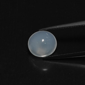 2.09캐럿 천연 푸르스름한 화이트 파이어 오팔, 타원형 컷, 9.1×8.3 mm, 투명한