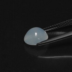 2.09캐럿 천연 푸르스름한 화이트 파이어 오팔, 타원형 컷, 9.1×8.3 mm, 투명한