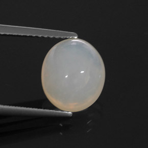3.08캐럿 천연 옐로우 화이트 파이어 오팔, 투명한, 10.9×9.5 mm, 투명/반투명