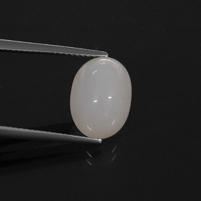 4.31캐럿 천연 화이트 파이어 오팔, 타원형 컷, 12.7×9.3 mm, 투명한