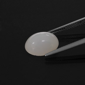 4.31캐럿 천연 화이트 파이어 오팔, 타원형 컷, 12.7×9.3 mm, 투명한