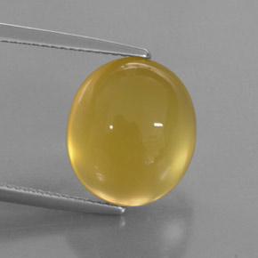 9.05캐럿 천연 옐로우 파이어 오팔, 투명한, 14.3×12.4 mm, 투명/반투명