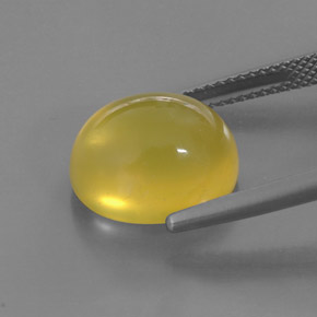 6.91캐럿 천연 옐로우 파이어 오팔, 투명한, 13.4×11.2 mm, 투명/반투명